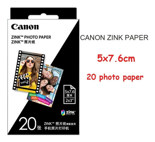 Papel Fotográfico Canon Instant Color 20 Hojas Adecuado Para