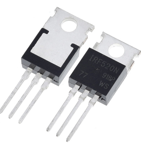 Transistor Fet Mosfet Irf520 (5 Peças) Irf 520 Ir F520