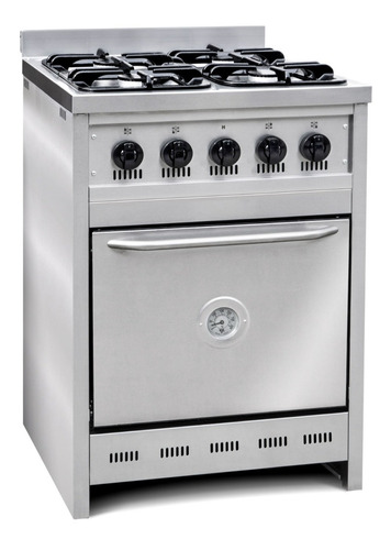 Cocina Corbelli Cf 60 Semi Industrial 4 Hornallas Acero Inox