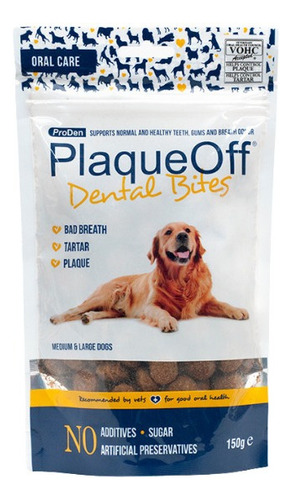 Plaqueoff Snack Cuidado Dental Perro Raza Grande 150gr