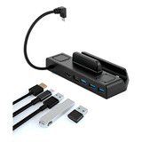 Dock Tv Para Steam Deck Stand Hdmi 4k 30hz Usb-c Usb 5 Em 1