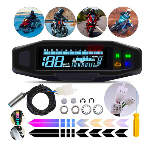 Velocímetro Lcd Digital Miniatura Para Motocicleta