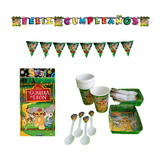 Kit Decoracion Completo Vasos+platos Guardia Leon 12niños