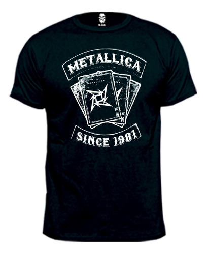 Remera Metallica Carta 100% Algodón Premium Peinado