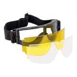 Óculos De Proteção Tiro Esportivo Airsoft Com 03 Lentes -