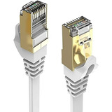 Cable Lan Ethernet Cat8 Rj45 15 Metros /  Blanco 