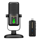 Microfono Usb Inalambrico Podcast Saramonic Sr-mv2000w