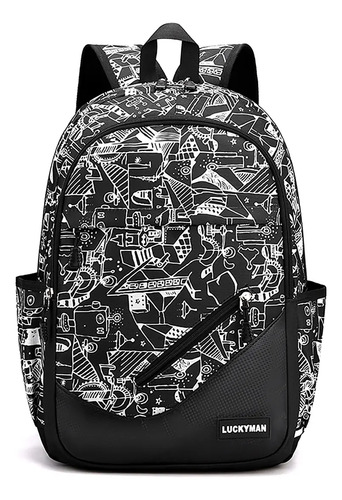 Mochila Escolar De Gran Capacidad Para Laptop De 15.6 Pulgadas Mochila Impermeable Para Hombre Y Mujer | Meses sin interés