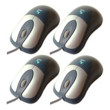 4 Unidades Mouse Modelo Antigo Esfera Scroll Conector Ps2