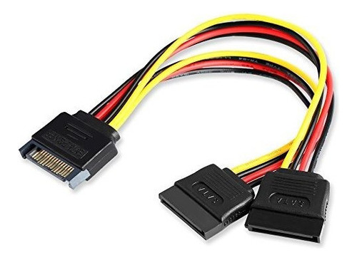 Electop Sata Power Y Splitter Cable 6 Pulgadas Sata 15 Pin M