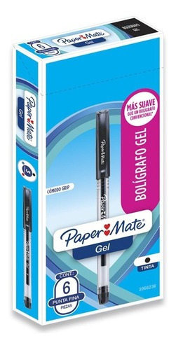 Bolígrafo De Gel Fino Paper Mate 6 Plumas *color