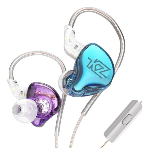 Auriculares In Ear Kz Acoustics Edc Azul/violeta C/microfono