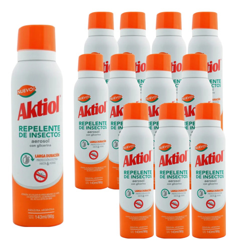 Repelente Mosquitos Pack X12 Aktiol Aerosol Glicerina Combox