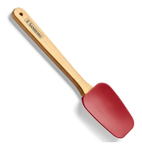 Espátula Colher De Silicone Cabo Bambu Utensílio Cozinha