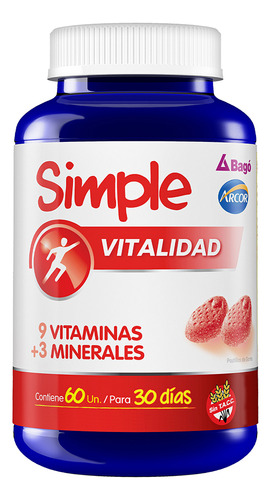 Simple Vitalidad Vitaminas + Minerales 60 Pastillas De Goma