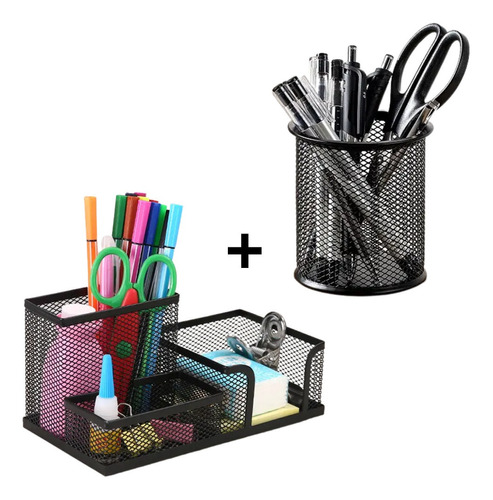 Kit Porta Caneta + Porta Treco Organizador De Mesa Envio 24h