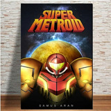 Placa Decorativa Game Jogo Super Metroid Samus Aran