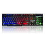 Teclado Gamer Usb Exbom Bk-151c Semi-mecanico Rgb