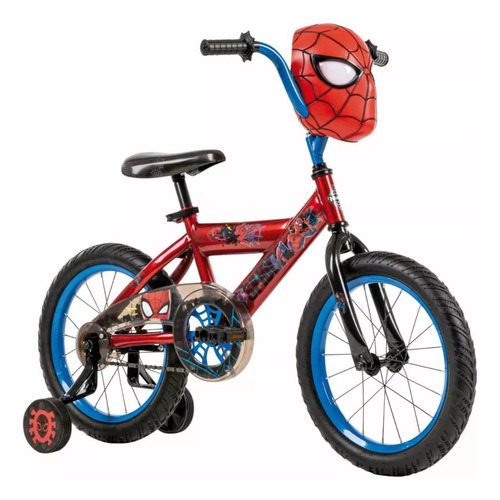 Bicicleta Huffy Infantil Spiderman R16 Con Luz En Mascara 