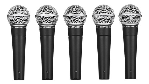 Kit 5 Microfones Profissionais De Mão Sm58-lc - Shure