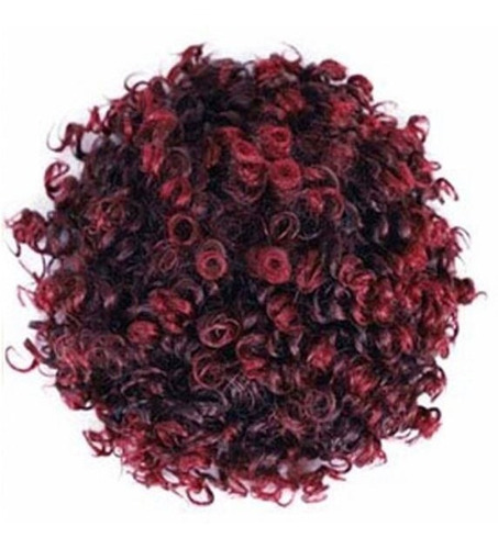 Aplique Afro Puff Orgânico 20cm Preto