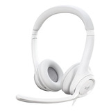 Auricular Headset Logitech H390 Usb Blanco / White Con Micrófono 981-001285