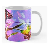 Taza X4 Monarch Butterfly & Azaleas Collage Calidad Premium