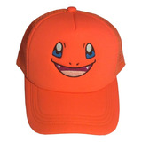 Gorra Truker Ash, Cara Charmander, Pókemon, Dipper Bordada.