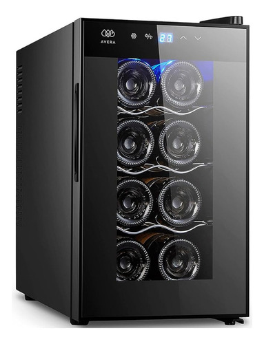 Enfriador Vino 8 Botellas Control De Temperatura Luz Led