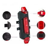 Luz Trasera Bicicleta Linterna Ciclismo Luces Led Recargable Color Rojo