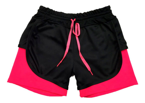 Short Deportivo Con Calza Interna Running Mujer