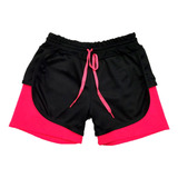 Short Deportivo Con Calza Interna Running Mujer