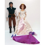 Lote Princesa Rapunzel Y Principe Articulados Con Detalles