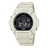 Reloj Casio Digital W-219hc-8b Blanco Sumergible