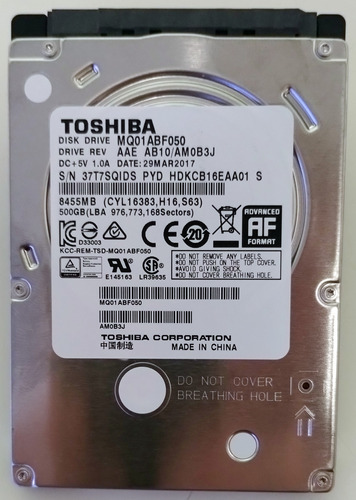 Disco Rigido 500gb Toshiba Notebook