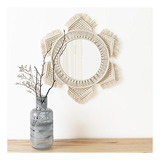 Mkono Colgante Espejo De Pared Macrame Boho Home Decor