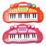 Organo Teclado Infantil Piano Musical A Pila Con Luces