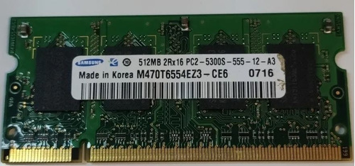 Memoria Para Laptop/notebook/netbook Sodimm 512mb Samsung