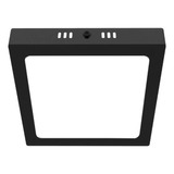 Panel Plafón Led 18w Sobrepuesto Cuadrado Borde Negro