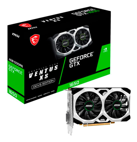 Placa De Vídeo Gtx 1650 D6 Msi Nvidia Ventus 4gb Ocv3 Gddr6