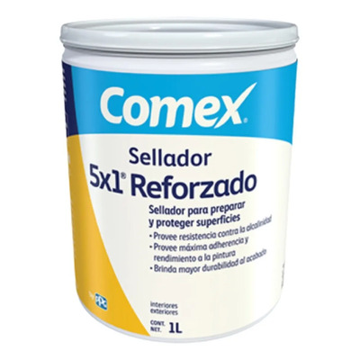Sellador Vinil-acrílico Comex 5x1 Reforzado 1lt Color Transparente | MercadoLibre