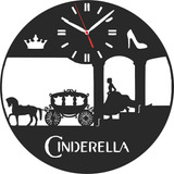 Relógio De Parede, Cinderella, Infantil, Quarto, Decoração