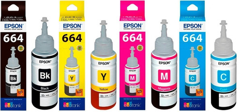 Combo Tinta Original Epson 664 L210 L220 L355 L365 L565 T664