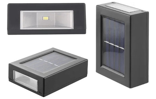 Pack X 2 Lampara Solar Led Aplique Exterior Ip65