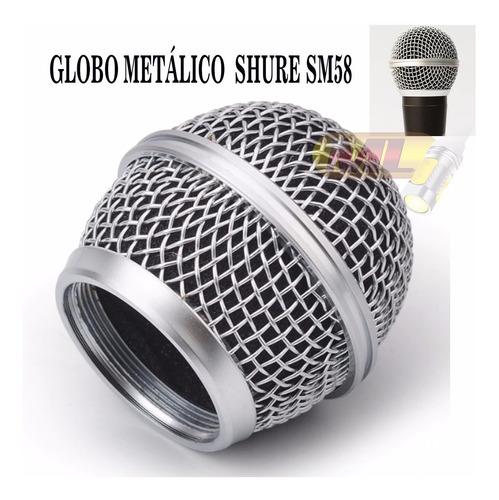 Globo Metálico Para Microfone Shure Sm58 