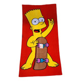 Toalla De Baño Grande Bart Patineta Los Simpsons Homero 