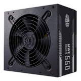 Fuente Gamer Cooler Master Mwe 550w 80 Plus Bronce Cts Color Negro