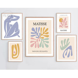 Set 5 Láminas Imprimibles Cuadro Henry Matisse Tonos Pastel
