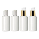 Set De Viaje 4 Botellas Dispensadoras Dorado 60ml Plástico