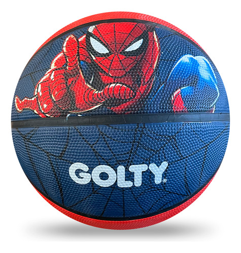 Balón Baloncesto Golty Competencia Spiderman No.7-azul/rojo